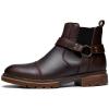 image:imageArkbird Chelsea Ankle Boots for Men Genuine Leather Oxford Casual and Formal Dress BootDark Brown812