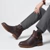 image:imageArkbird Chelsea Ankle Boots for Men Genuine Leather Oxford Casual and Formal Dress BootDark Brown812