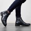 image:imageArkbird Chelsea Ankle Boots for Men Genuine Leather Oxford Casual and Formal Dress BootLight Black812