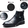 image:imageArkbird Chelsea Ankle Boots for Men Genuine Leather Oxford Casual and Formal Dress BootLight Black812
