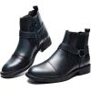 image:imageArkbird Chelsea Ankle Boots for Men Genuine Leather Oxford Casual and Formal Dress BootLight Black812