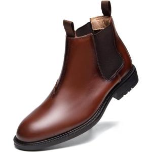 image:imageArkbird Chelsea Ankle Boots for Men Genuine Leather Oxford Casual and Formal Dress BootBrown113