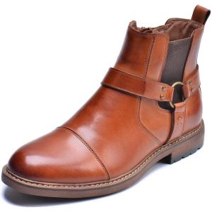 image:imageArkbird Chelsea Ankle Boots for Men Genuine Leather Oxford Casual and Formal Dress BootBrown812
