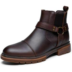 image:imageArkbird Chelsea Ankle Boots for Men Genuine Leather Oxford Casual and Formal Dress BootDark Brown812