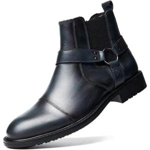 image:imageArkbird Chelsea Ankle Boots for Men Genuine Leather Oxford Casual and Formal Dress BootLight Black812