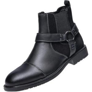 image:imageArkbird Chelsea Ankle Boots for Men Genuine Leather Oxford Casual and Formal Dress BootSuedeblack812