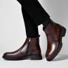 image:imageArkbird Mens Chukka Boots Genuine Leather Ankle Boot for Men Classic Casual Oxford Style FootwearDark Brown011