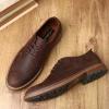 image:imageMens Dress Shoes Lace Up Plain Toe Leather OxfordCoffee