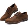 image:imageMens Dress Shoes Lace Up Plain Toe Leather OxfordDark Brown 168