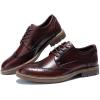 image:imageMens Dress Shoes Lace Up Plain Toe Leather OxfordDark Brown 333