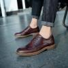 image:imageMens Dress Shoes Lace Up Plain Toe Leather OxfordDark Brown 333