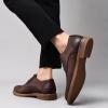 image:imageMens Dress Shoes Lace Up Plain Toe Leather OxfordDark Brown2368