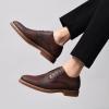 image:imageMens Dress Shoes Lace Up Plain Toe Leather OxfordDark Brown2368