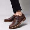 image:imageMens Dress Shoes Lace Up Plain Toe Leather OxfordDark Brown2368