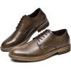 image:imageMens Dress Shoes Lace Up Plain Toe Leather OxfordKhaki3168
