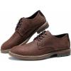 image:imageMens Dress Shoes Lace Up Plain Toe Leather OxfordMaroon Brown 168