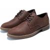 image:imageMens Dress Shoes Lace Up Plain Toe Leather OxfordMaroon Brown 168