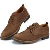 image:imageMens Dress Shoes Lace Up Plain Toe Leather OxfordTan586
