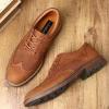 image:imageMens Dress Shoes Lace Up Plain Toe Leather OxfordWingtipapricot