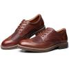 image:imageMens Dress Shoes Lace Up Plain Toe Leather OxfordWingtipbrown