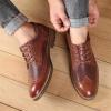 image:imageMens Dress Shoes Lace Up Plain Toe Leather OxfordWingtipbrown
