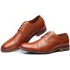 image:imageMens Dress Shoes Modern Oxford Round Cap Toe Lace up Casual Formal Business Leather Derby Shoes