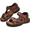 image:imageMens Sandals Premium Leather and Nonslip Rubber Soles Comfortable with Arch Support Outdoor Hiking Sport Summer Shoes