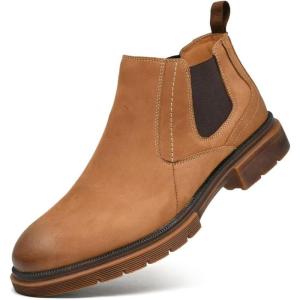image:imageArkbird Chelsea Boots for Men Genuine Leather Oxford Casual and Formal Ankle Dress BootMatte Brown802