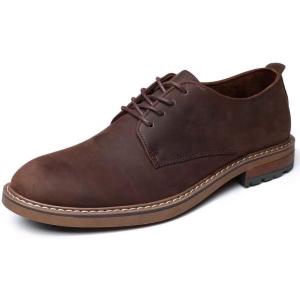 image:imageMens Dress Shoes Lace Up Plain Toe Leather OxfordCoffee