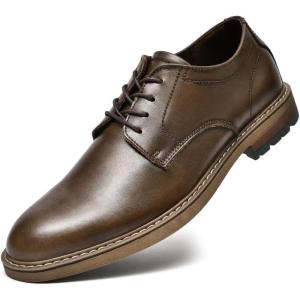 image:imageMens Dress Shoes Lace Up Plain Toe Leather OxfordKhaki3168