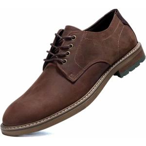 image:imageMens Dress Shoes Lace Up Plain Toe Leather OxfordMaroon Brown 168