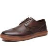 image:imageMens Oxford Sneakers Casual Dressy Shoes for Men Wingtip Brogue Oxfords Leather Shoe Coffee Size 115