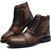 image:imageArkbird Dress Boots Stylish and Comfort Leather Oxfords Chelsea Ankle Boot with ZipperBrownembossed806