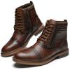 image:imageArkbird Dress Boots Stylish and Comfort Leather Oxfords Chelsea Ankle Boot with ZipperCoffeeembossed806