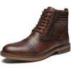 image:imageArkbird Dress Boots Stylish and Comfort Leather Oxfords Chelsea Ankle Boot with ZipperCoffeeembossed806