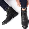 image:imageArkbird Dress Boots Stylish and Comfort Leather Oxfords Chelsea Ankle Boot with ZipperGrayblack806