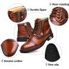 image:imageArkbird Dress Boots Stylish and Comfort Leather Oxfords Chelsea Ankle Boot with ZipperReddish Brown806