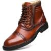 image:imageArkbird Dress Boots Stylish and Comfort Leather Oxfords Chelsea Ankle Boot with ZipperReddish Brown806