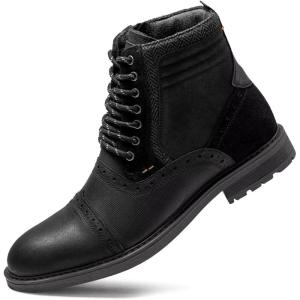 image:imageArkbird Dress Boots Stylish and Comfort Leather Oxfords Chelsea Ankle Boot with ZipperBlack Twotone 806
