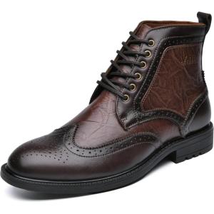 image:imageArkbird Dress Boots Stylish and Comfort Leather Oxfords Chelsea Ankle Boot with ZipperCoffee999