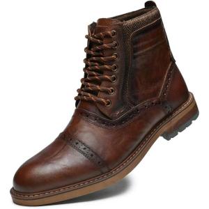 image:imageArkbird Dress Boots Stylish and Comfort Leather Oxfords Chelsea Ankle Boot with ZipperCoffeeembossed806