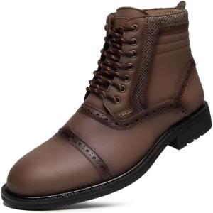 image:imageArkbird Dress Boots Stylish and Comfort Leather Oxfords Chelsea Ankle Boot with ZipperKhaki806