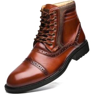 image:imageArkbird Dress Boots Stylish and Comfort Leather Oxfords Chelsea Ankle Boot with ZipperReddish Brown806