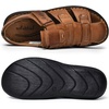 image:imageArkbird Mens Sandals Closed Toe Leather Fisherman Outdoor Hiking Sport Shoes SummerBrown80