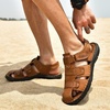 image:imageArkbird Mens Sandals Closed Toe Leather Fisherman Outdoor Hiking Sport Shoes SummerBrown80