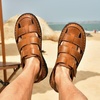 image:imageArkbird Mens Sandals Closed Toe Leather Fisherman Outdoor Hiking Sport Shoes SummerBrown81