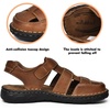 image:imageArkbird Mens Sandals Closed Toe Leather Fisherman Outdoor Hiking Sport Shoes SummerBrown81