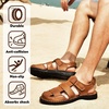 image:imageArkbird Mens Sandals Closed Toe Leather Fisherman Outdoor Hiking Sport Shoes SummerBrown81