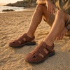 image:imageArkbird Mens Sandals Closed Toe Leather Fisherman Outdoor Hiking Sport Shoes SummerChbrown81
