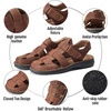 image:imageArkbird Mens Sandals Closed Toe Leather Fisherman Outdoor Hiking Sport Shoes SummerChbrown81
